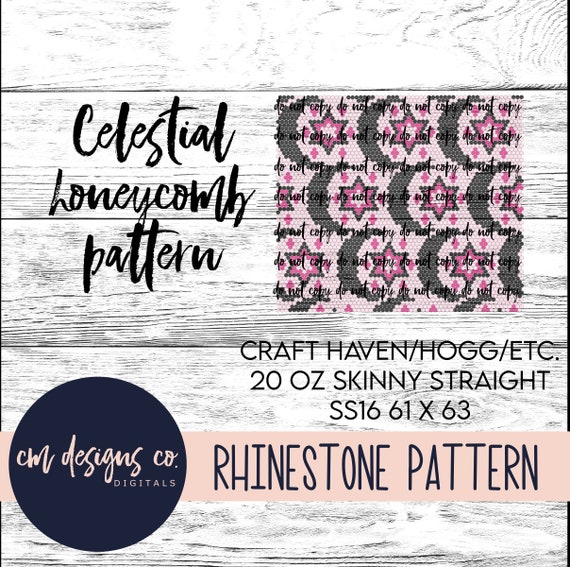 Celestial Rhinestone Pattern_Celestial Pattern_Celestial Template_Tumbler Pattern_Tumbler Template_ss16_20 oz skinny straight_Rhinestone