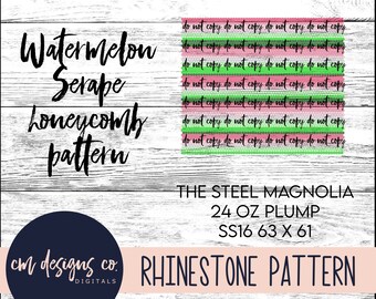 Watermelon Serape Rhinestone Pattern_Serape Rhinestone Pattern_Rhinestone Pattern_ss16_24 oz plump_Rhinestone Template_Tumbler Template