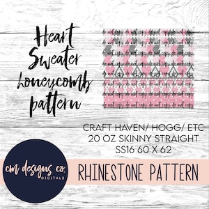 Heart Rhinestone Pattern_Heart Pattern_Valentines Pattern_Heart Template_Rhinestone Pattern_Rhinestone Template_ss16_20 oz skinny straight