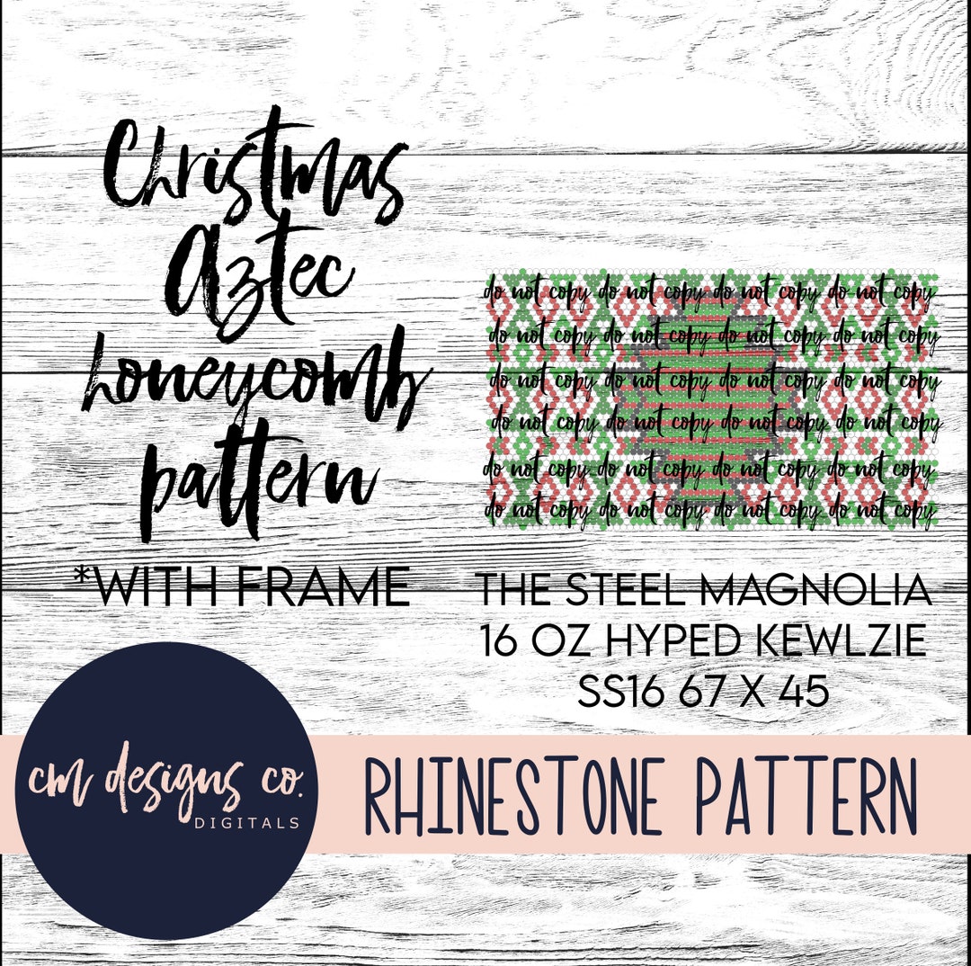 Aztec Rhinestone Pattern_christmas Aztec_aztec Pattern_rhinestone ...