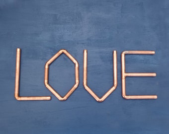Copper Pipe Letters - Etsy UK