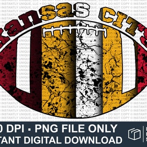 Kansas City, Football PNG, KC, Digital Download, Sublimation design, digital downloads, downloads for shirts, commercial use png
