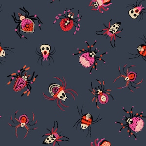 Fat Quarter Dashwood  Studios Forest Whispers Spiders Skull 100% Cotton Fabric