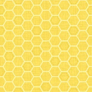 Fat Quarter Nutex Queen Bee Hives Beeswax Honeycomb Hexagonal 100% Cotton Fabric