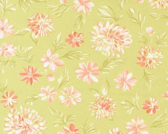 Fat Quarter Moda Cinnamon And Cream By Fig Tree & Co Floral 100% Cotton Fabric