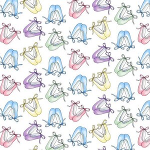 Fat Quarter Studio e’s Fairy Garden Ballet Shoe 100% Cotton Fabric