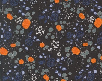 Fat Quarter Moda Coven By Robin Pickens Garden Florals Roses 100% Cotton Fabric Onyx