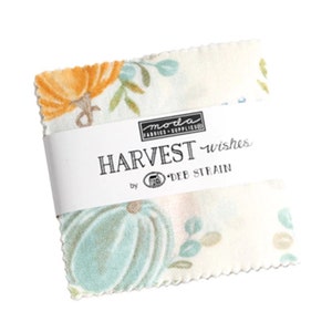 Moda Harvest Wishes Mini Charm Pack By Deb Starin Pumpkin Floral 100% Cotton
