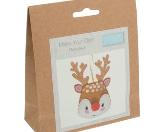 Trimits Needle Felting Kit Christmas Cute Reindeer Make Your Own Yueltide Decoration