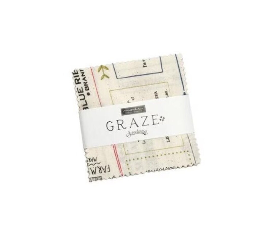 Moda Graze Mini Charm Pack by Sweetwater Gingham Check Spot Floral Farm ...