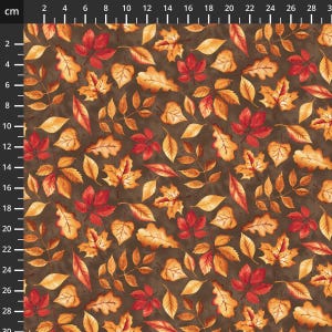 Fat Quarter Studio E Foliage & Fur Coats Autumn Leaves Woodland 100% Cotton Fabric