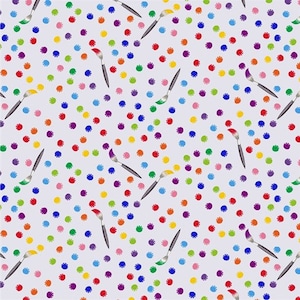 Fat Quarter Studio e’s Painting The World Paint Brush Design 100% Cotton Fabric