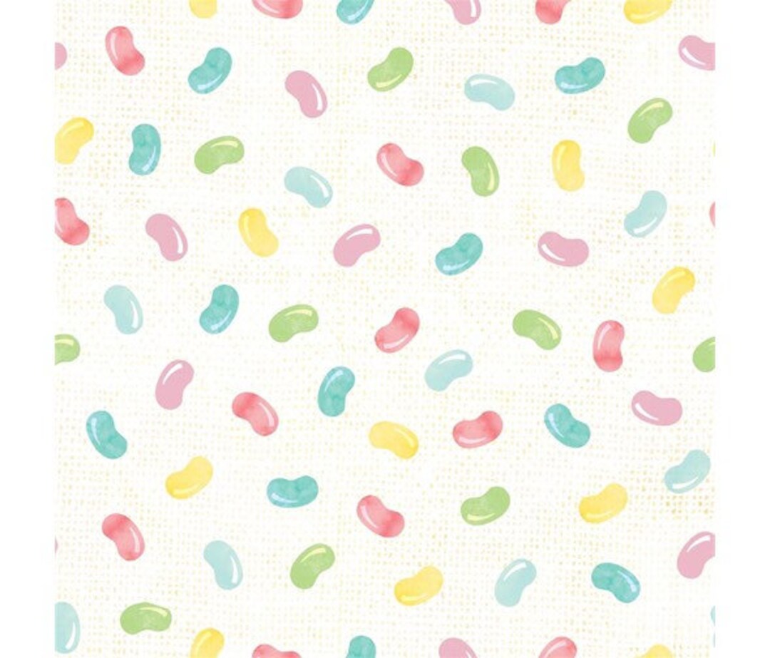 Fat Quarter Blanks Im All Ears Easter Jelly Beans Spring 100 Cotton