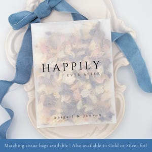 Confetti Bags | Biodegradable Glassine Bags | Wedding Favours | Micro Wedding | Personalized Confetti Bags | Wedding Tissue Holder
