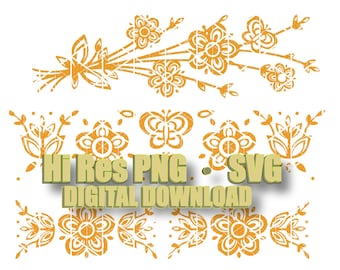 Mariposa dorada de Pyrex Corning .svg .png / Gráficos de silueta de Cricut / Retro Vintage