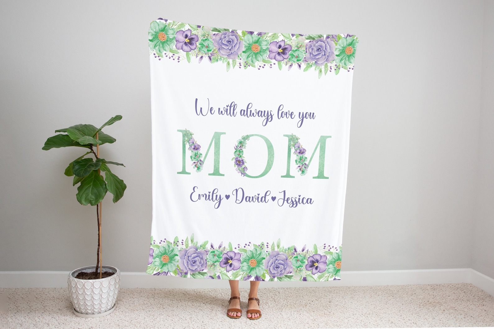 Mothers Day Throw Blanket Blanket For Mothers Day Mothers Etsy