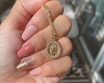 Free Shipping Dainty Virgin Mary Necklace
