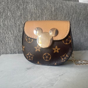 Envío gratuito Bolso de mano con diseño de ratón color canela para niñas pequeñas, regalo clásico de moda para niñas pequeñas