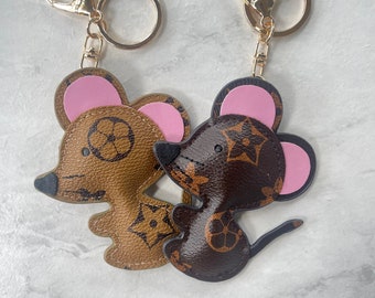 Free Shipping Luxury Pink Mouse Ears Handbag Purse Charm Keychain Women's  Classic Fashion Gift