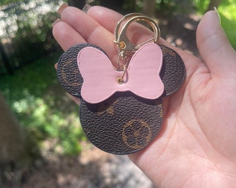 Free Shipping Luxury Pink Mouse Ears Handbag Purse Charm Keychain Women's Classic Fashion Gift
