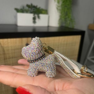 Blue Merle French Bulldog / Frenchie Cartoon Dog Keychain