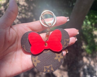 Free Shipping Luxury Red Mouse Ears Handbag Purse Charm Keychain Women's  Classic Fashion Gift