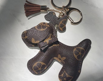 Free Shipping Luxury Puppy Dog Handbag Purse Charm Keychain Women and Girls Cute and Classic Fashion Gift