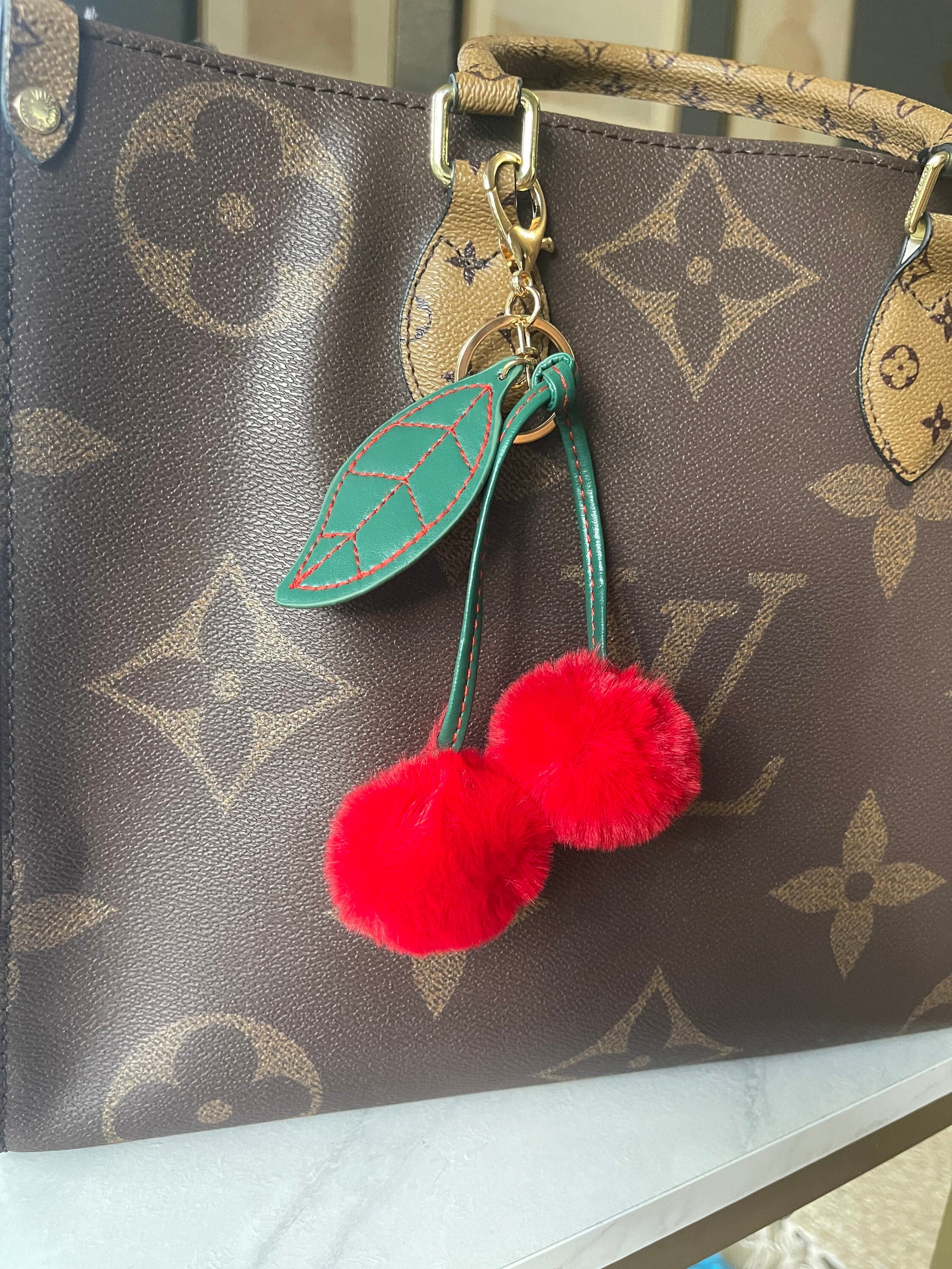 thumbnail image 2 of Purse Charms Cherry Bag Charm Keychain - Elegant For Handbags & Accessories Gift Hello Kitty Keychain 2 of 14