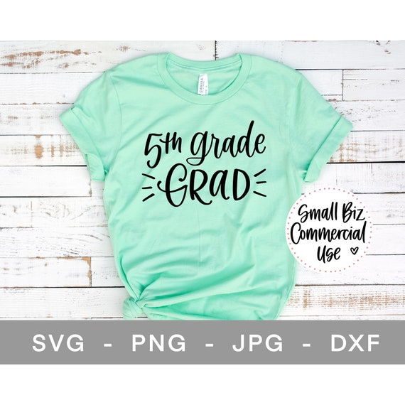 5th Grade Grad Hand Lettered SVG Files Cricut Silhouette Cut | Etsy