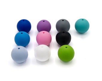 Cuentas de silicona, 19 mm, amplia gama de colores, sin BPA, venta al por mayor de cuentas de silicona, silicona de grado alimenticio, cuentas sueltas