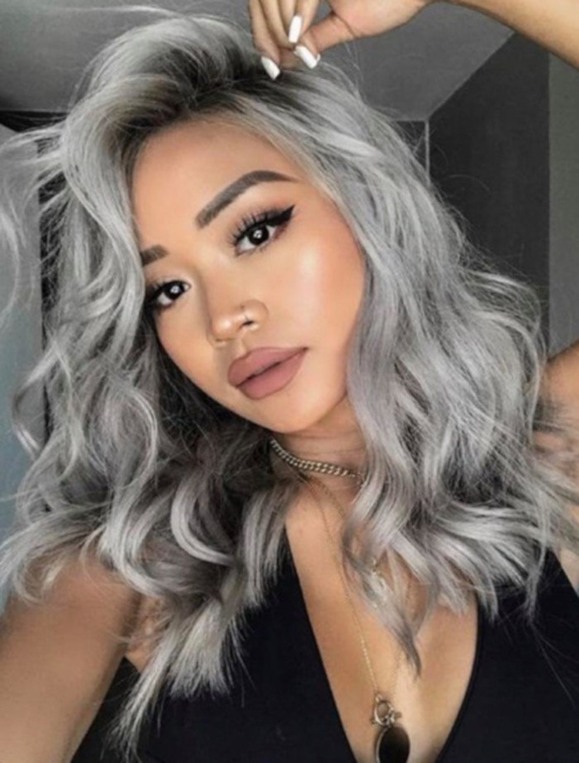 Silver Gray Hair Dye With Hemp Seed Oil Hair Growth Color Etsy 