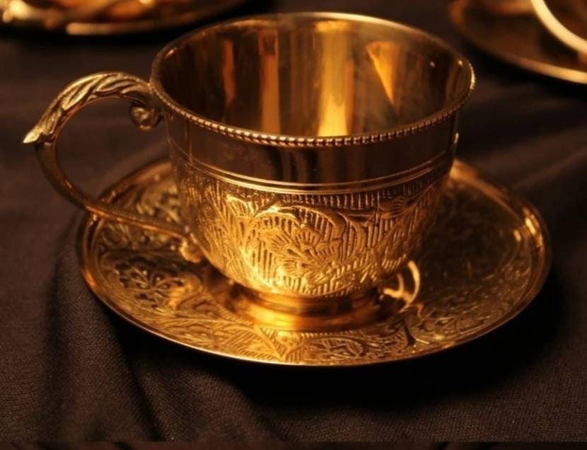 Hand designed Indian Brass made tea cup set coffee cup set Etsy