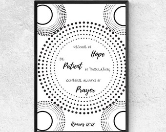 Wall Art and Home Decor of Romans 12; Instant Download