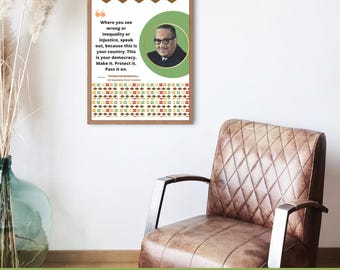 Poster of Thurgood Marshall Quotable; Home School Poster; Black History Month Decor