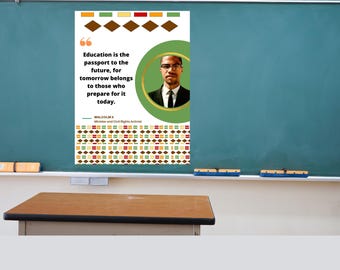 Poster of Malcolm X Quotable