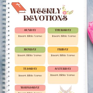 Digital Devotional Planner. Plan by the Day, Week, and or Month ...
