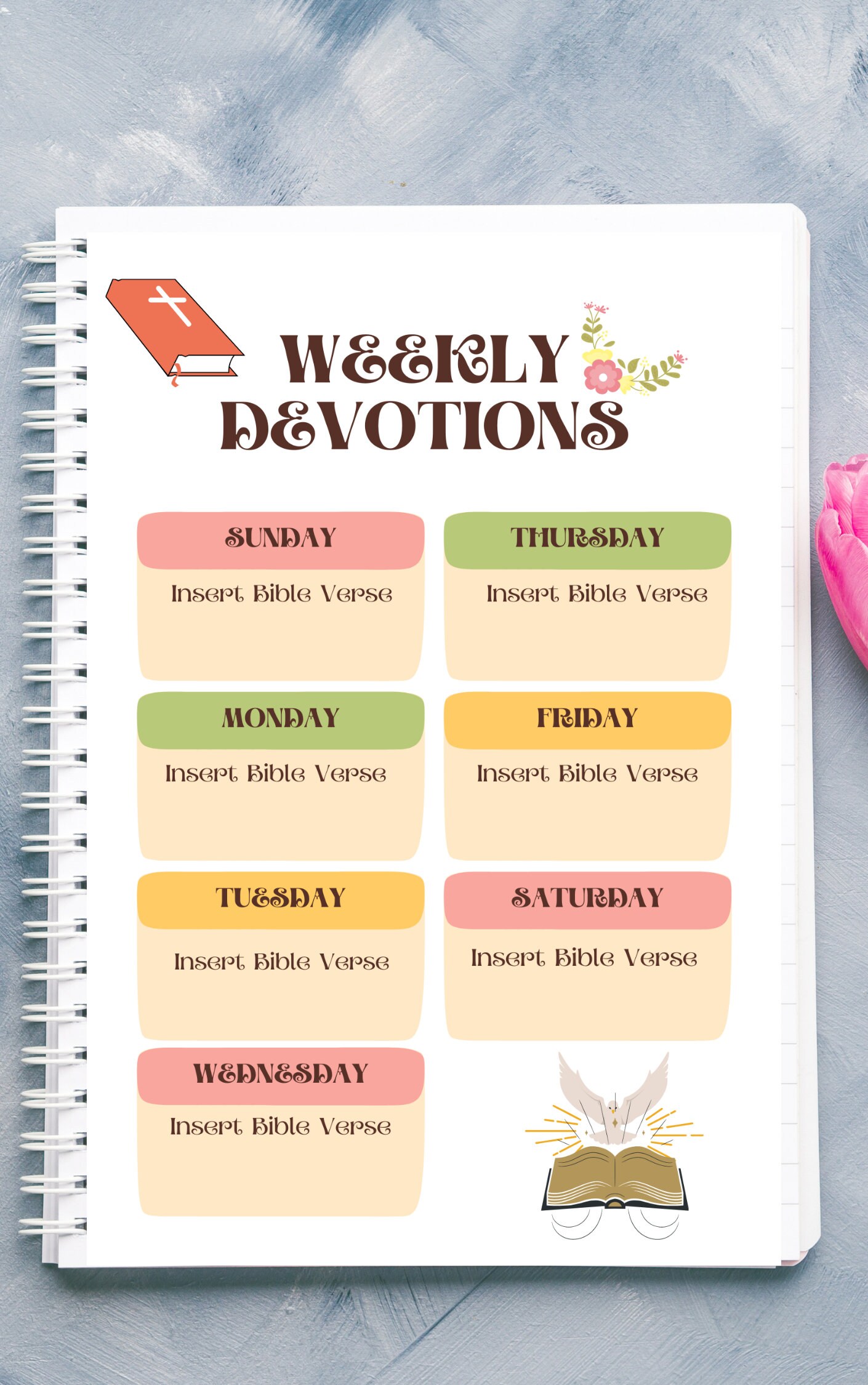 Digital Devotional Planner. Plan by the Day, Week, and or Month. - Etsy