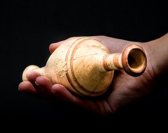 16.5cm 6.49in *FREE SHIPPING* Ancient Greek Ceramic Amphora Vase of the Geometric Period Handmade in Greece