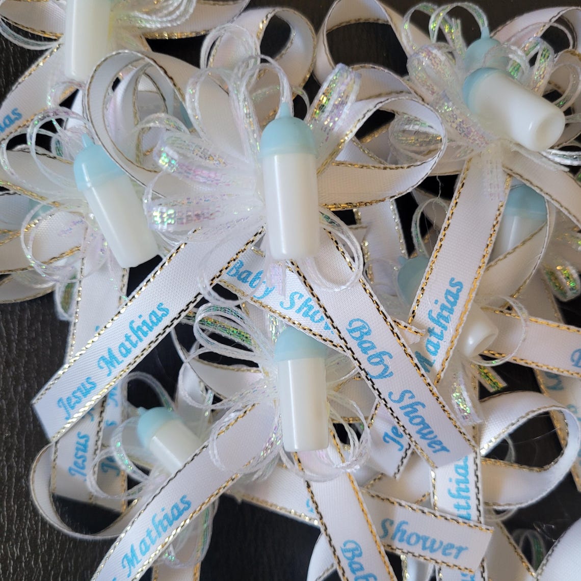 15 Pcs Satin Ribbons Personalized Baby Shower Bow Made It Ribbons ...