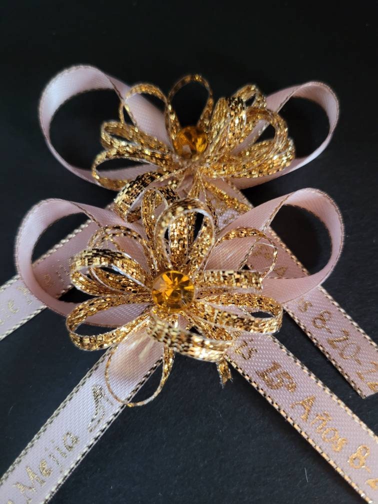  25 Personalized Ribbons Custom Bridal Shower Favor Party Favors  Wedding Bridesmaid Memorial Ribbons Funeral Baby Shower Invitations Mis XV  años Quinceanera Satin Ribbons (Fuchsia Ribbon) : Home & Kitchen