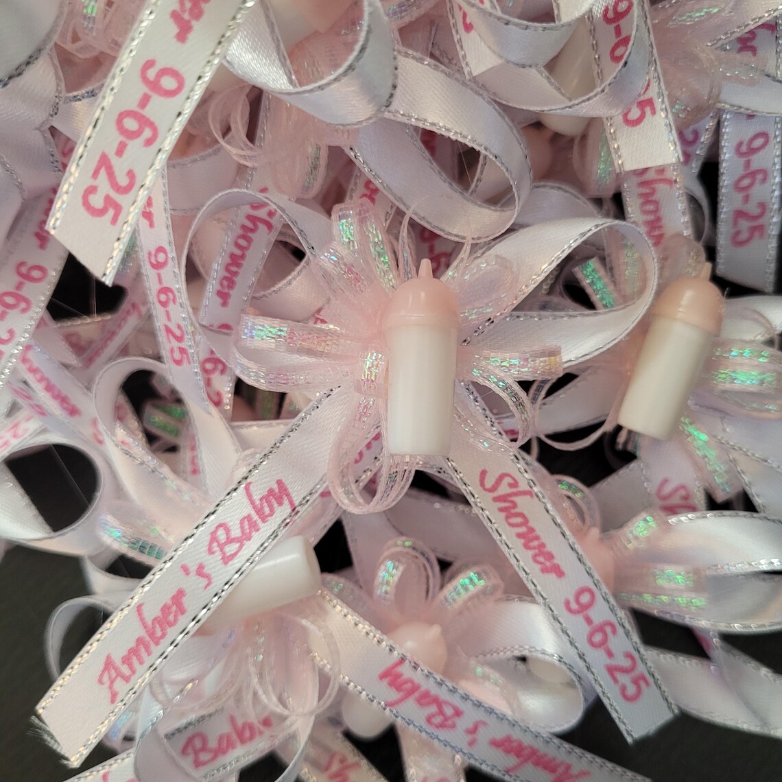 15 Pcs Satin Ribbons Personalized Baby Shower Bow Made It Ribbons ...