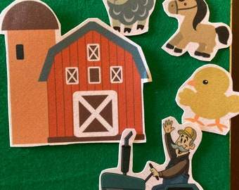 Old McDonald Had a Farm Flannel Board Story - Circle Time Just Got Better with this Hand Made Flannel Board Story Old McDonald Ei Ei Ei Oh