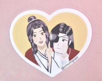 Danmei Couple Heart Stickers
