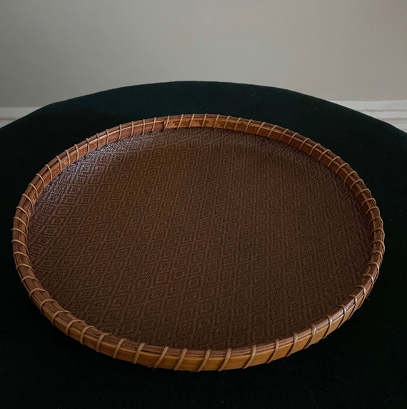 Woven Bamboo Rattan Tray Etsy