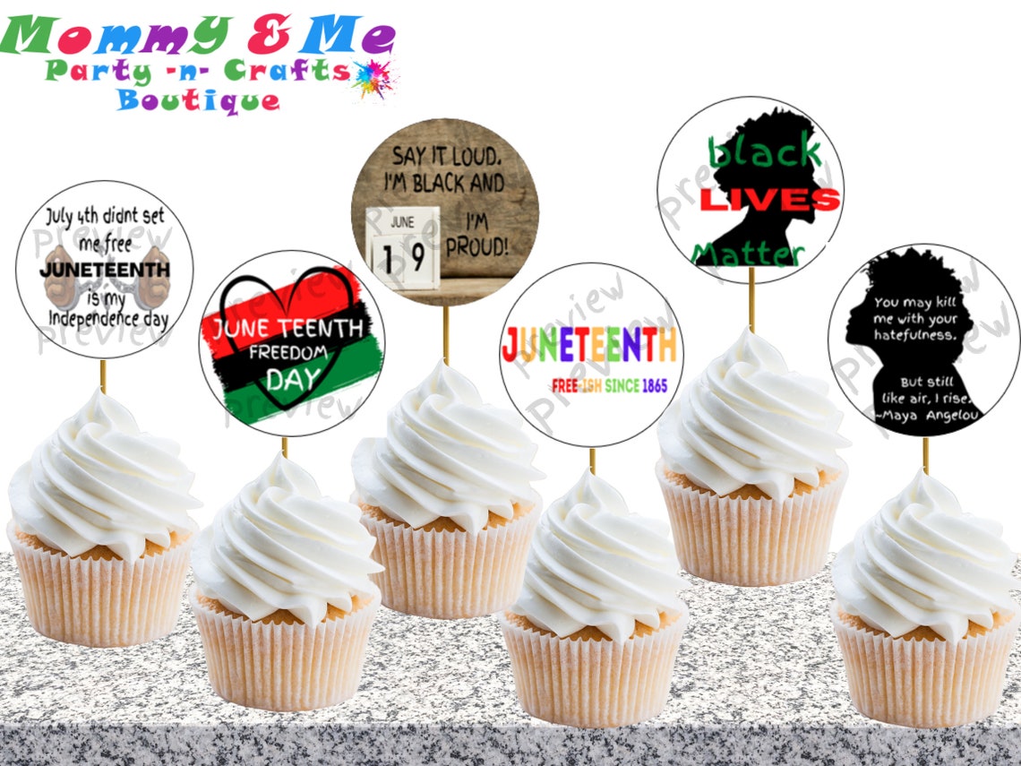Cupcake Toppers Black History Month Toppers Black Etsy Ireland