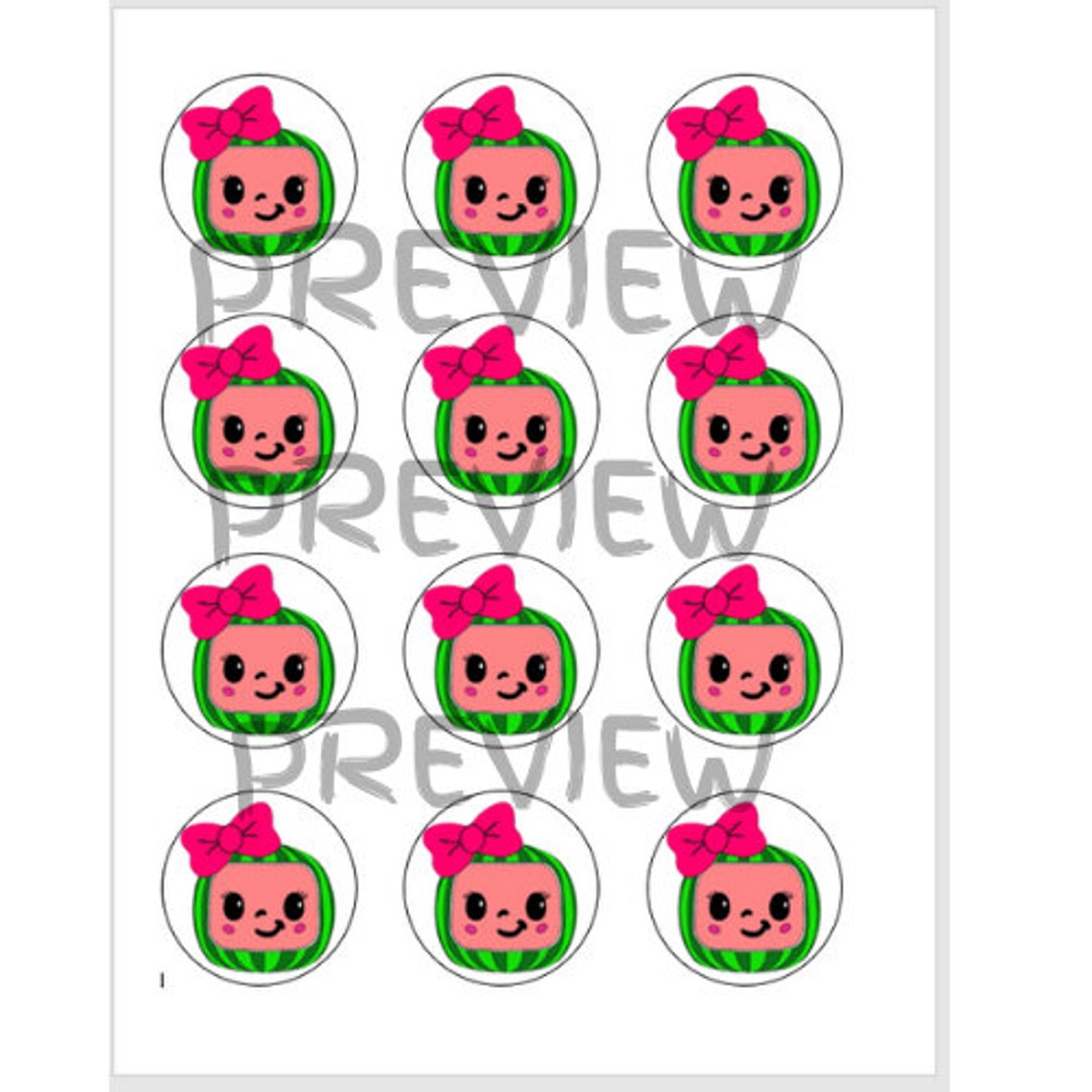 Cocomelon Girl Cupcake Toppers Instant Download Etsy Schweiz