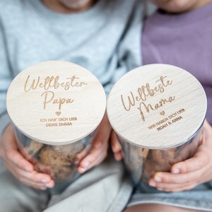 Personalized storage jar "World's Best Mom" (+ Grandma, Dad, Grandpa) | Mother's Day gift, say thank you to mom and grandma | Little something for mom
