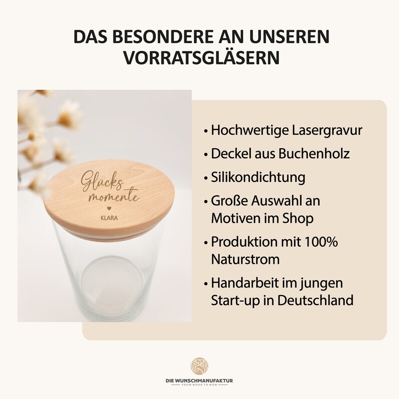 Personalisiertes Vorratsglas Zwei Namen Datum Personalisiertes Hochzeitsgeschenk, Einweihungsgeschenk, Geschenk für Paare Bild 5