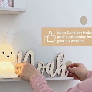 Türschild aus Holz mit Wunschnamen Namensschild für Kinderzimmer Ostergeschenk für Kinder, für Mädchen und Jungen Bild 6