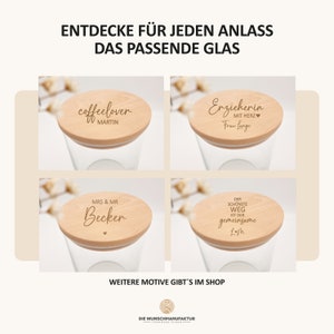 Personalisiertes Vorratsglas Zwei Namen Datum Personalisiertes Hochzeitsgeschenk, Einweihungsgeschenk, Geschenk für Paare Bild 6